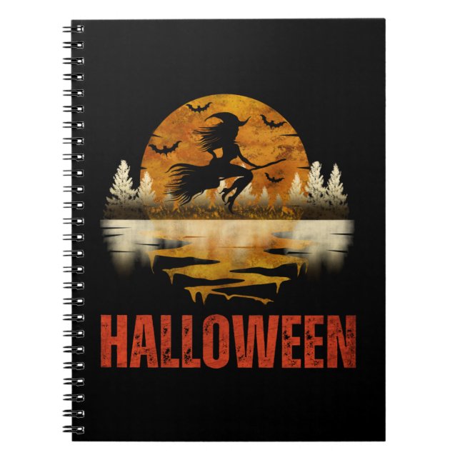 CUADERNO BRUJA DE NOCHE DE HALLOWEEN (Frente)