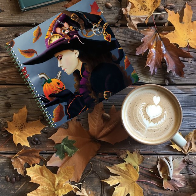 Cuaderno Bruja de Otoño Steampunk Sombrero de Relojería de  (Subido por el creador)