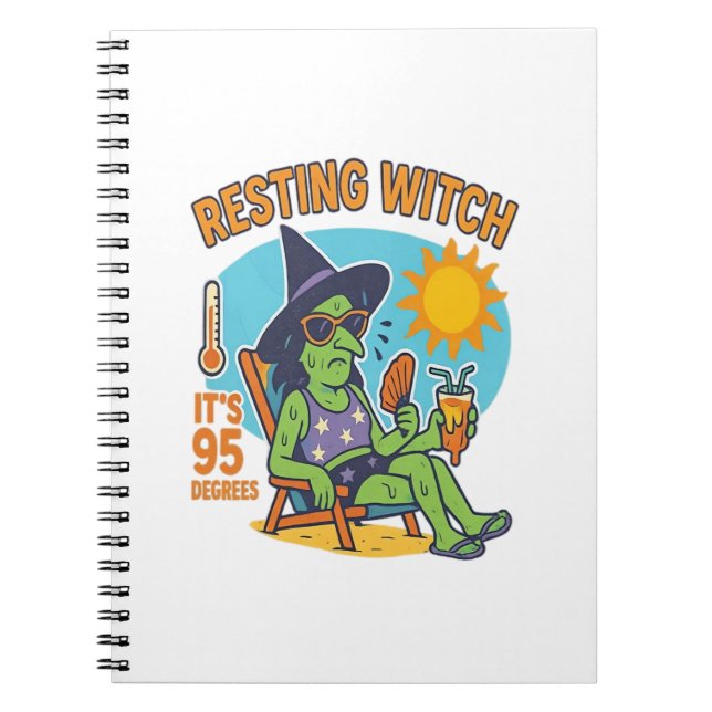 Cuaderno Bruja de reposo - Premium Summerween (Frente)