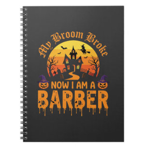 Cuaderno Bruja Escoba de Peluquero de Halloween Casa Embruj
