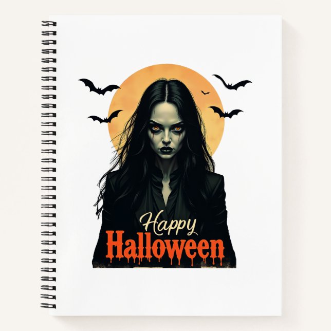 Cuaderno Bruja gótica de Halloween (Anverso)