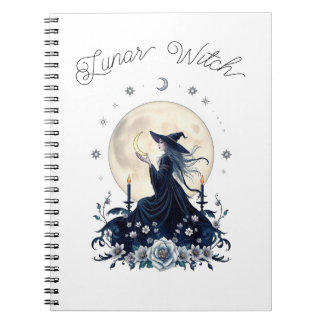 Cuaderno Bruja Lunar Arte Celestial Personalizado