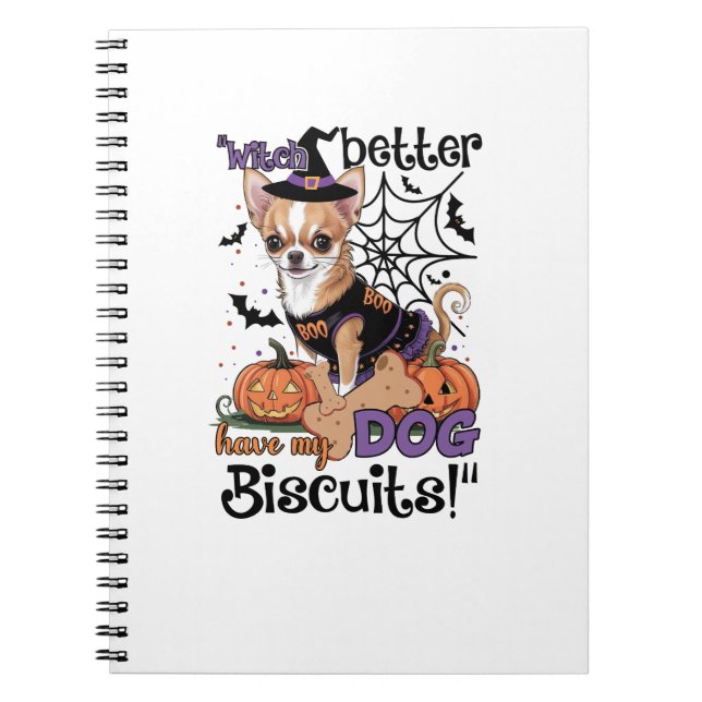 Cuaderno Bruja mejor que tenga mis galletas para perros Lin (Frente)