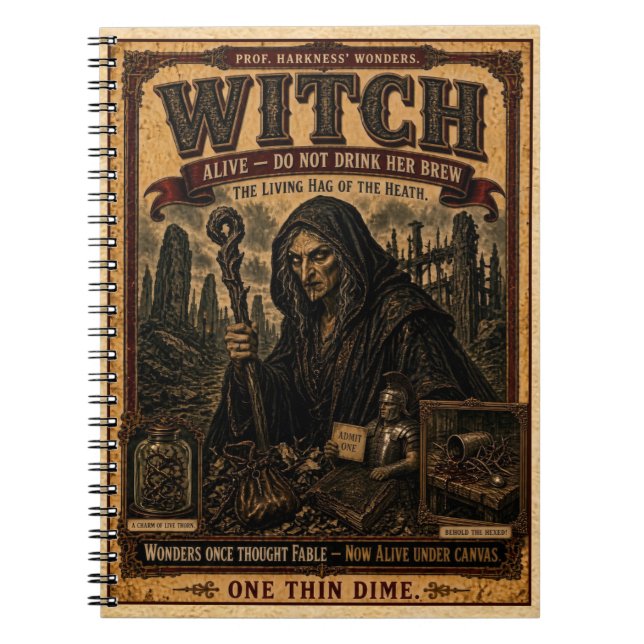 Cuaderno Bruja, Monstruo de Circo Antiguo (Frente)