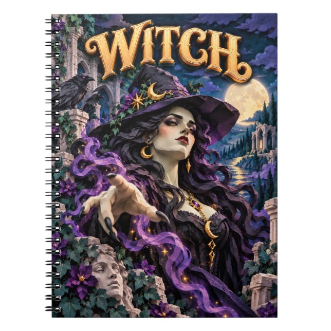 Cuaderno Bruja, Monstruo de Papel Cortado (Frente)