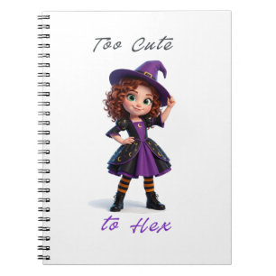 Cuaderno Bruja Niña Hechizos y Destellos Halloween