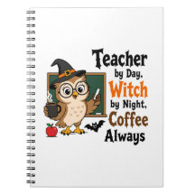 Bruja Profesora Halloween Café Divertido Profesora
