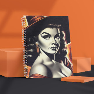 Cuaderno Bruja Retro Chica Pin-up
