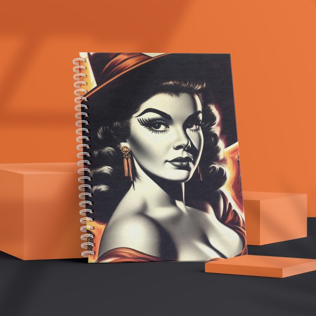 Cuaderno Bruja Retro Chica Pin-up (Subido por el creador)