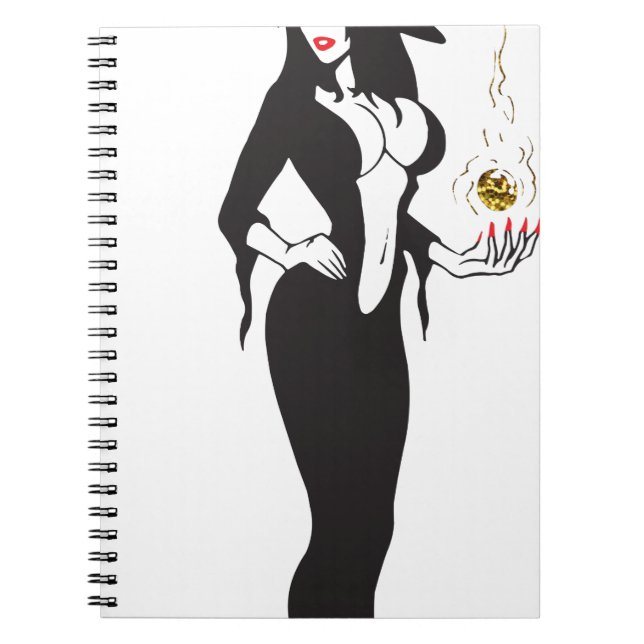 Cuaderno bruja vamp de halloween (Frente)