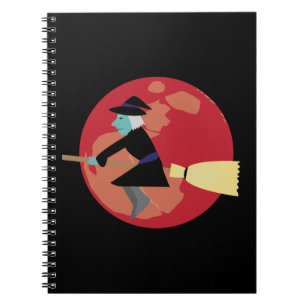 Cuaderno Bruja volando de noche