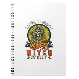 Cuaderno Brujas Calaveras Llave Bicicletas Calabazas Salón