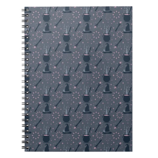 Cuaderno Brujería de caldero de Halloween mágico (Frente)