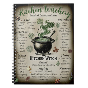 Cuaderno Brujería de cocina Hierbas mágicas Correspondencia