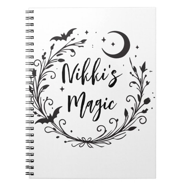 Cuaderno Brujería Mágica de Hierbas de Halloween Caprichosa (Frente)