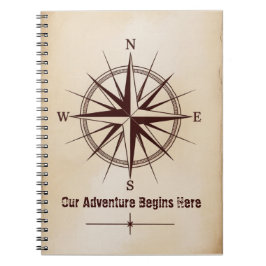 Cuaderno Brújula de Coordenadas de Destino | Boda de Viaje