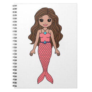 Cuaderno Brunette Mermaid