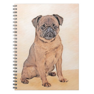 Cuaderno Bruselas Griffon Smooth Painting Original Dog Art
