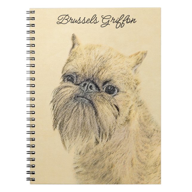 Cuaderno Brussels Griffon Rough Painting - Original Dog Art (Frente)