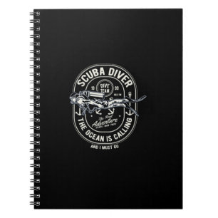 Cuaderno Buceador Scuba El Océano Llama Debe Hacer Regalo