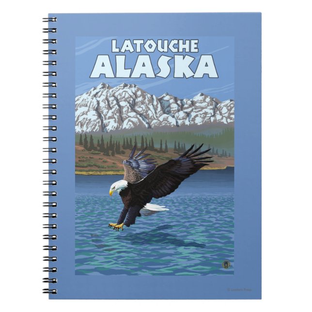 Cuaderno Buceo con águila calva - Latouche, Alaska (Frente)