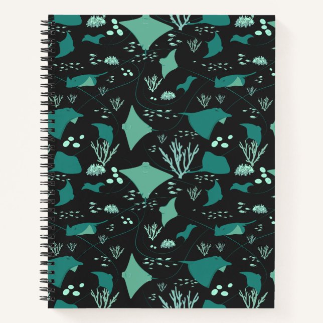 Cuaderno Buceo con arrecifes Stingray (Anverso)