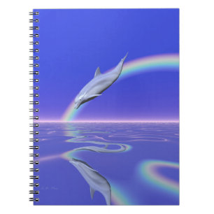 Cuaderno Buceo con delfín con arco iris