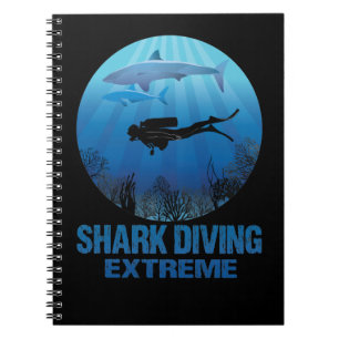 Cuaderno Buceo de tiburones en el buceo extremo de Scuba