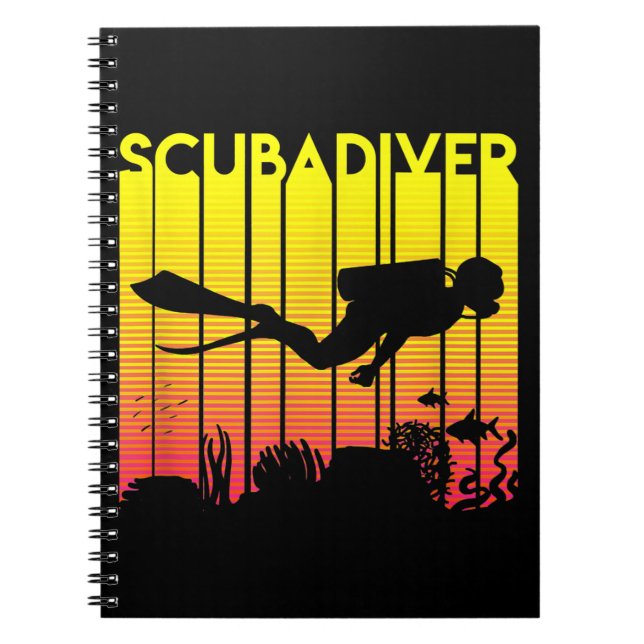 Cuaderno Buceo Scuba Silhouette Buceo Bañado (Frente)