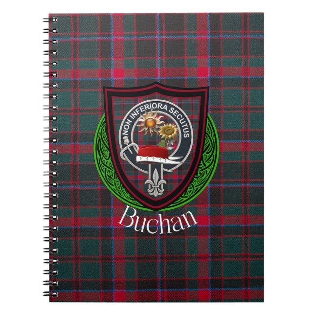 Cuaderno Buchan Scottish Clan Tartan & Crest (Frente)