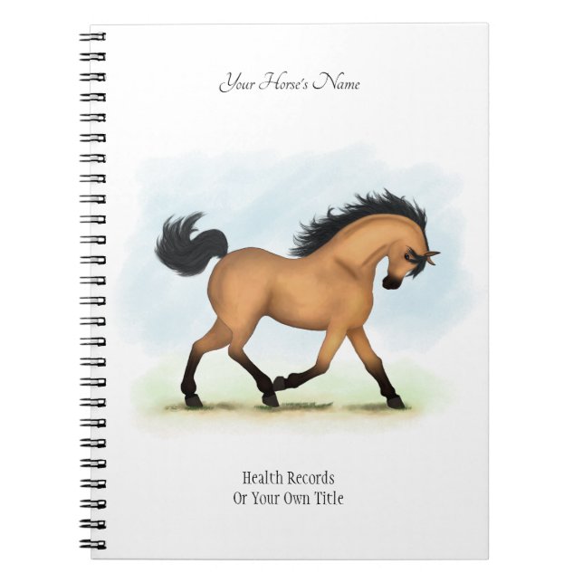 Cuaderno Buckskin Personalized Horse Owner's Journal (Frente)