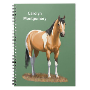 Cuaderno Buckskin Pinto Dun Paint Horse Stailling