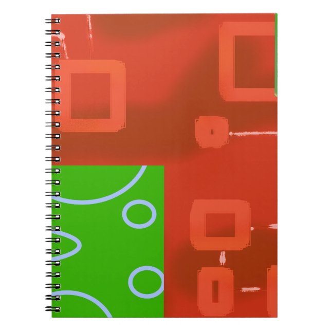 Cuaderno Bucles rojos verdes (Frente)