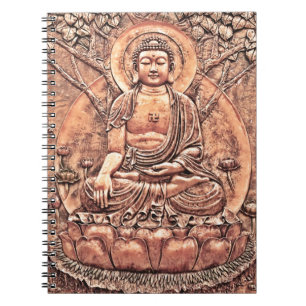 Cuaderno Buda de cobre asombroso detallado