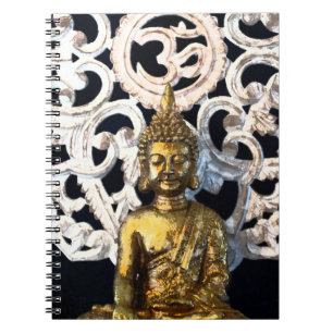 Cuaderno Buda OM Aum Mantra Ajna Meditación Tierra Dorada