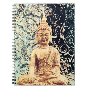 Cuaderno Buda sentado en la Tierra Elegante Zen Iluminación