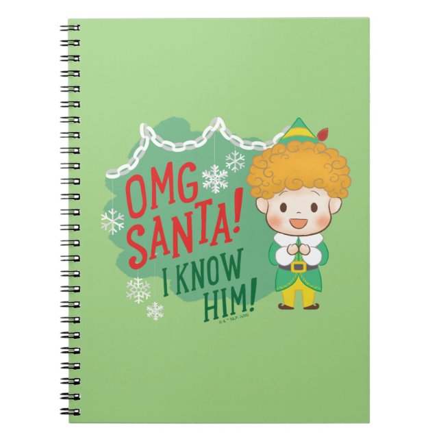 Cuaderno ¡Buddy el Elf Dios mío Santa! ¡Lo Conozco! (Frente)