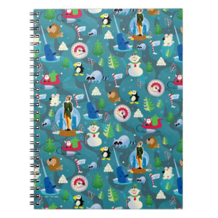 Cuaderno Buddy el patrón Verde azulado de elfo y caracteres