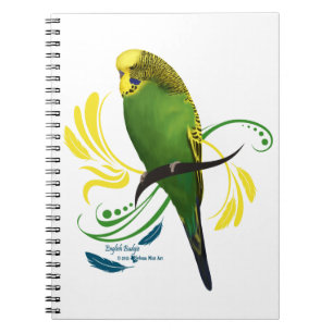 Cuaderno Budgie inglesa verde