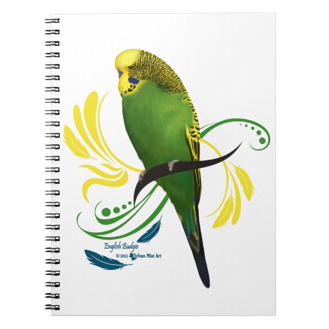 Cuaderno Budgie inglesa verde (Frente)