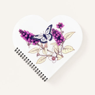Cuaderno Budleia de Mariposa Magenta