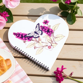 Cuaderno Budleia de Mariposa Magenta
