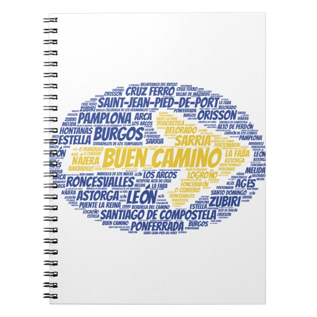 Cuaderno Buen Camino Word Art (Frente)