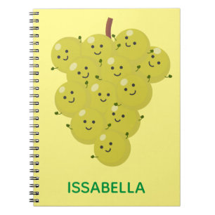 Cuaderno Buen ilustracion de uvas personalizados