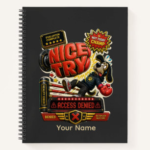 Cuaderno Buen Intento Acceso Denegado Personalizado Diverti