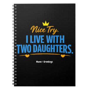 Cuaderno Buen Intento Vivo Con Dos Hijas Cita Divertida De 