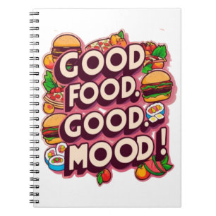 Cuaderno Buena comida, buen humor: portátil de espiral vibr