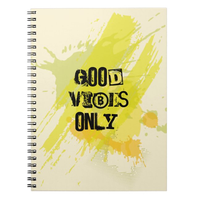 Cuaderno "Buena sensación solamente. "Citas que elevan (Frente)