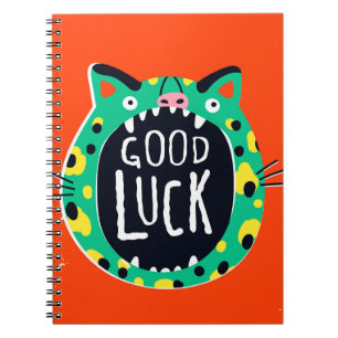 Cuaderno Buena suerte de cerdo abstracto