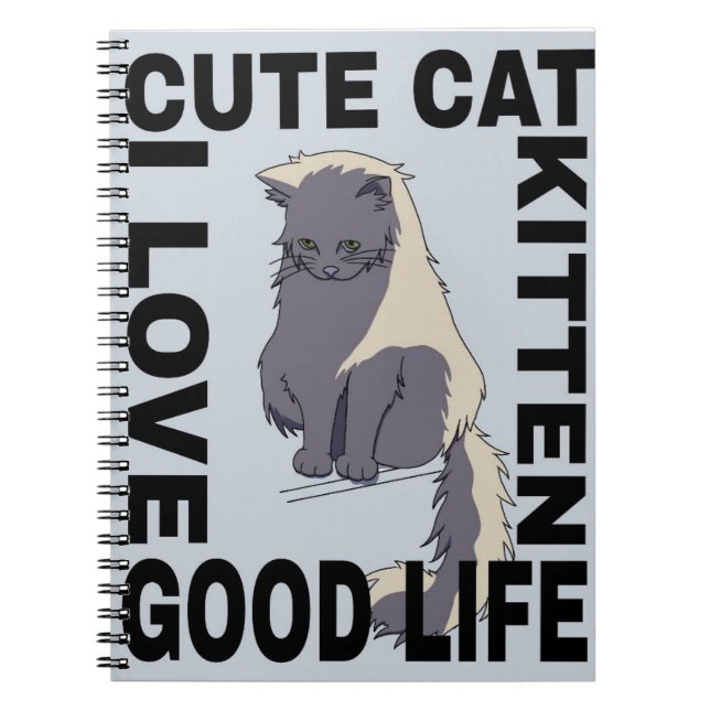 Cuaderno Buena vida para un gato lindo (Frente)